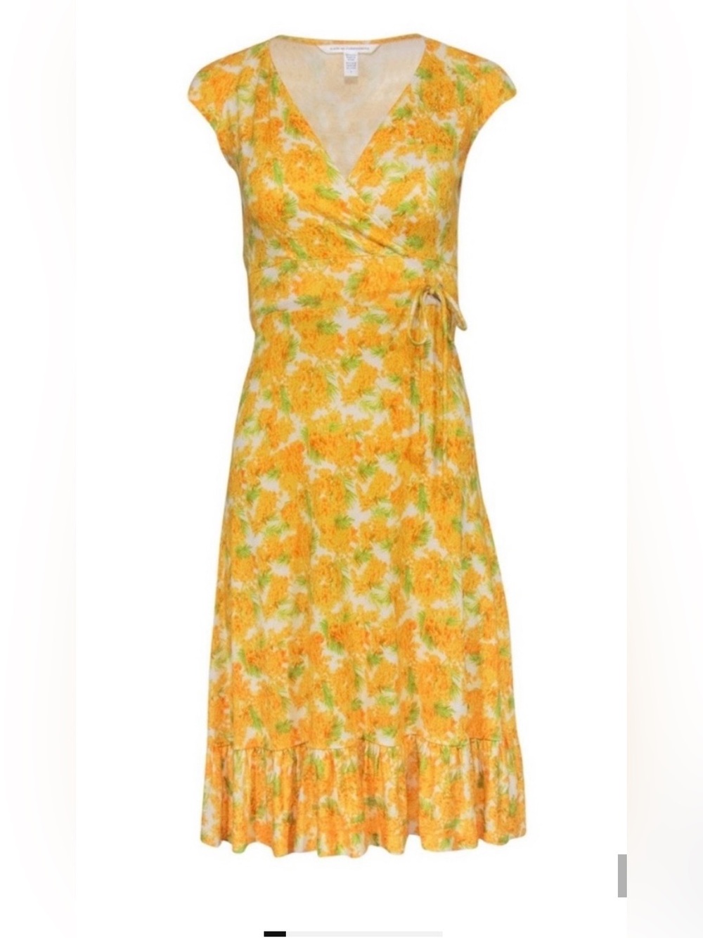 Diane von Furstenburg  vintage Silk Floral Wrap Midi Dress